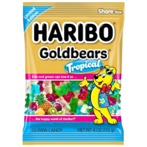 Haribo Gold Bears Tropical Flavour Peg Bag - 4oz (113g)