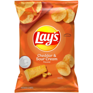 Lay's Cheddar & Sour Cream Flavoured Potato Crisps Share Bag - 6.5oz (184g)