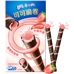 Oreo Strawberry Milkshake Wafer Rolls (China) - 1.76oz (50g)